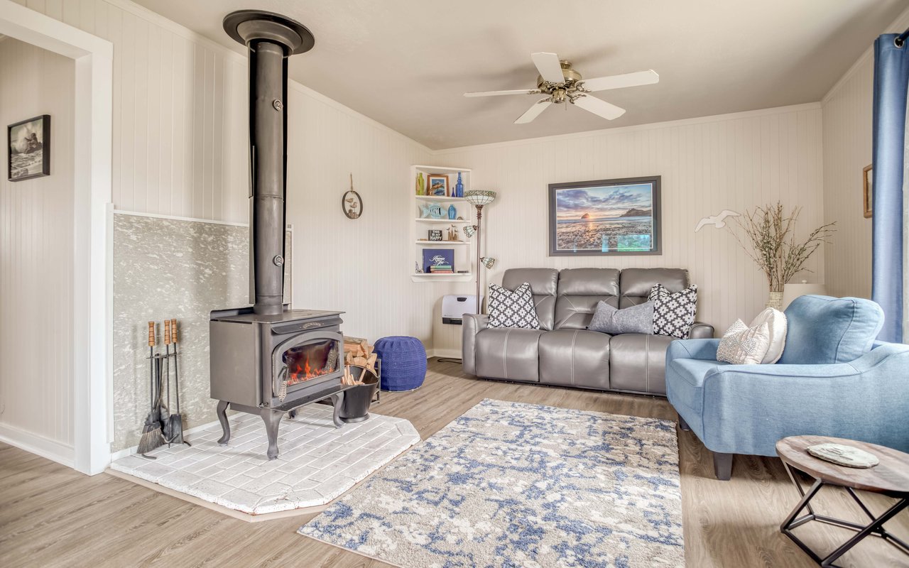 Cozy Living Room with Fireplace