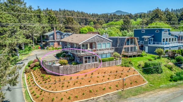 Aerial View- Circled is the yard