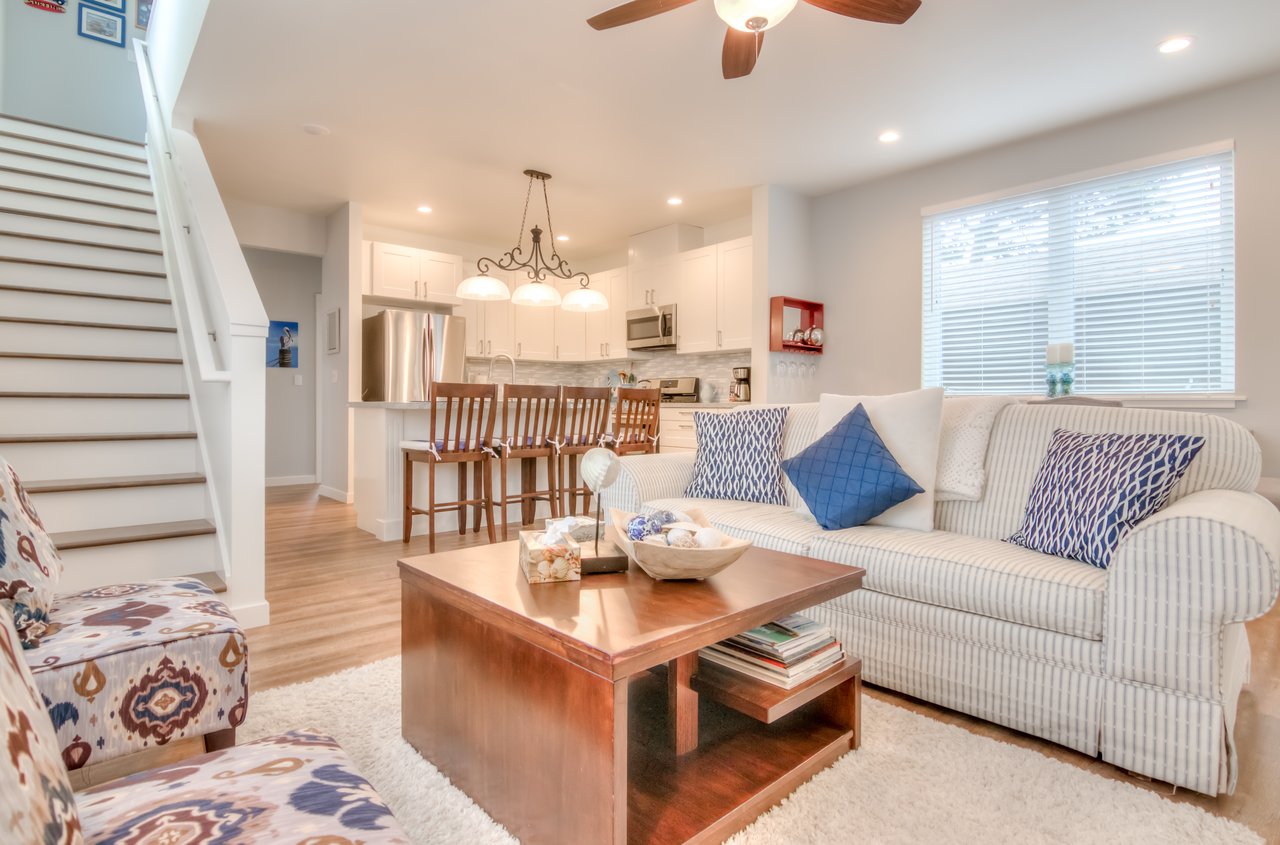 Living Room with Kitchen View