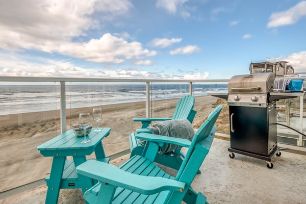 Balcony Seating with a BBQ Grill