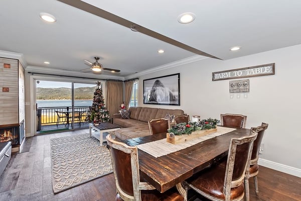 Dining Area with Lakefront Views