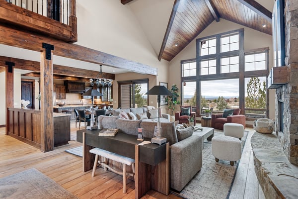 Living room with huge windows