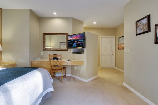 Bedroom with Desk and TV