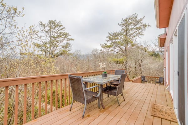 Outside Deck seating with table