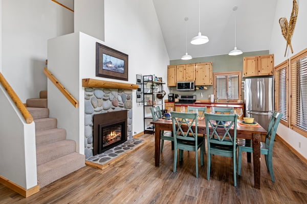 Dining Area and Fireplace