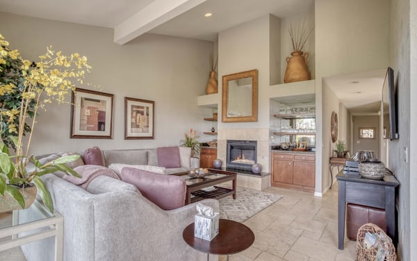 Living Room and fireplace