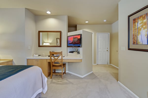 Bedroom with Desk and TV