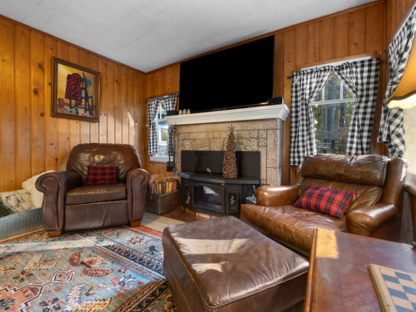 Cozy Living Room with WoodStove