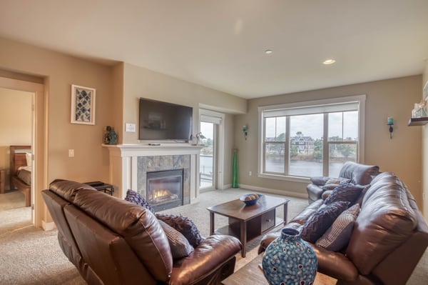 Living Room with Window Views