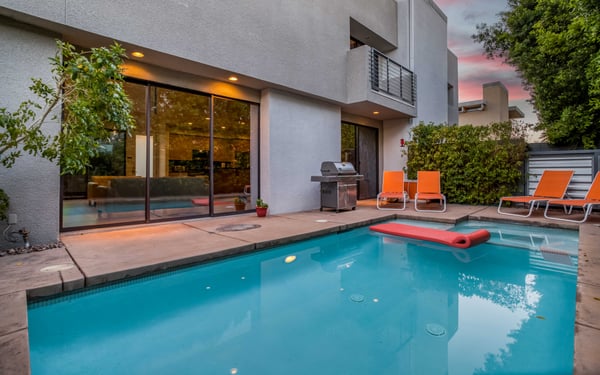 Pool facing the living room