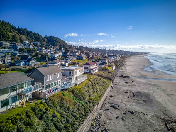 Haven Found Beach Front property Aerial View