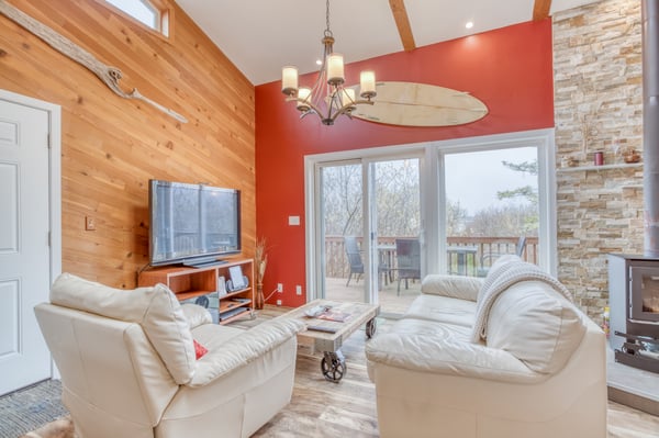 Living Room with a Flat-Screen TV