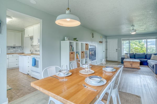 Open Dining Area with decorations