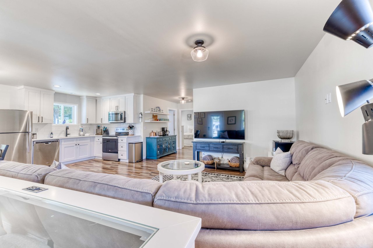 Living Room with a Flat-Screen TV