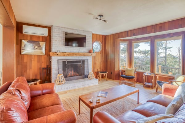 Living Room with Window Views