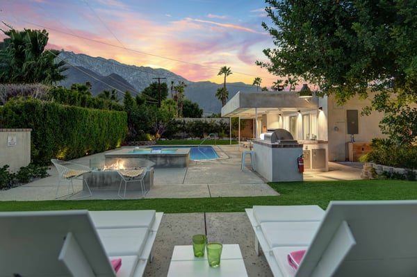 Pool View Facing West night