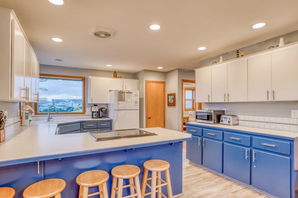 Kitchen Area with high chairs