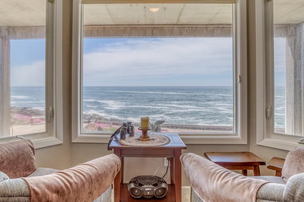 Beach View from the villa