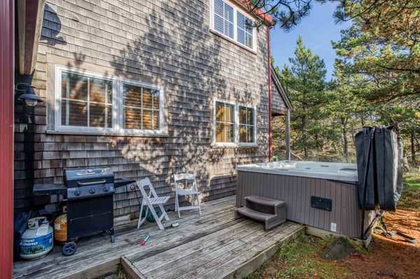 Back Yard with a Hot Tub