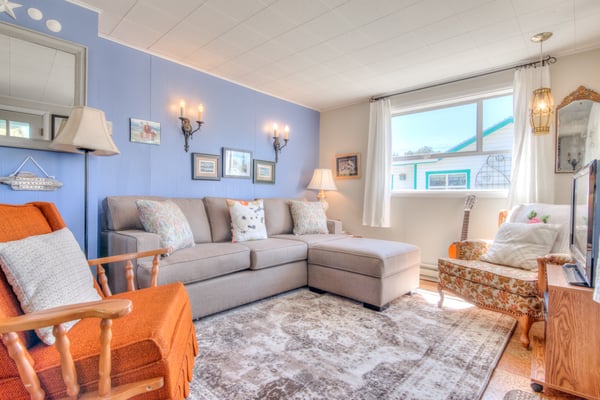 Living Room with Window Views