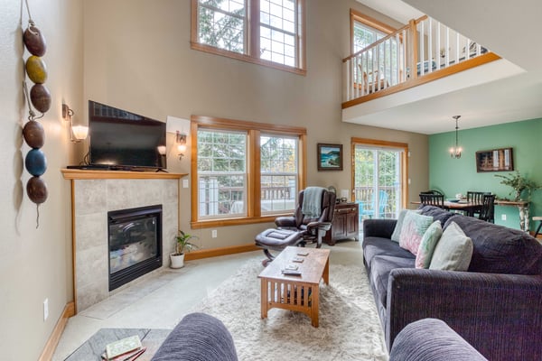 Living Room open to dining