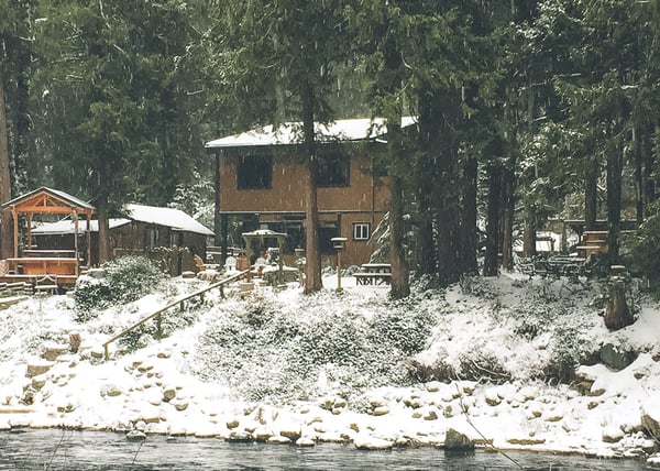 Dream Catcher Cabin-View across the river from home in winter