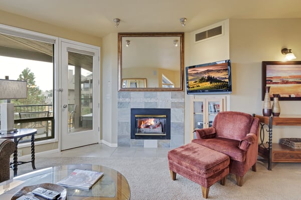 Living Area with Fireplace