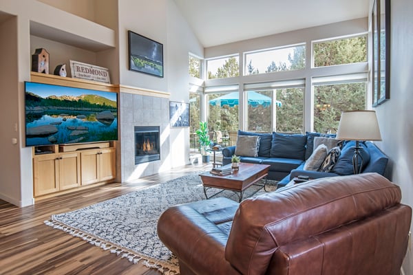 Living Room with large windows