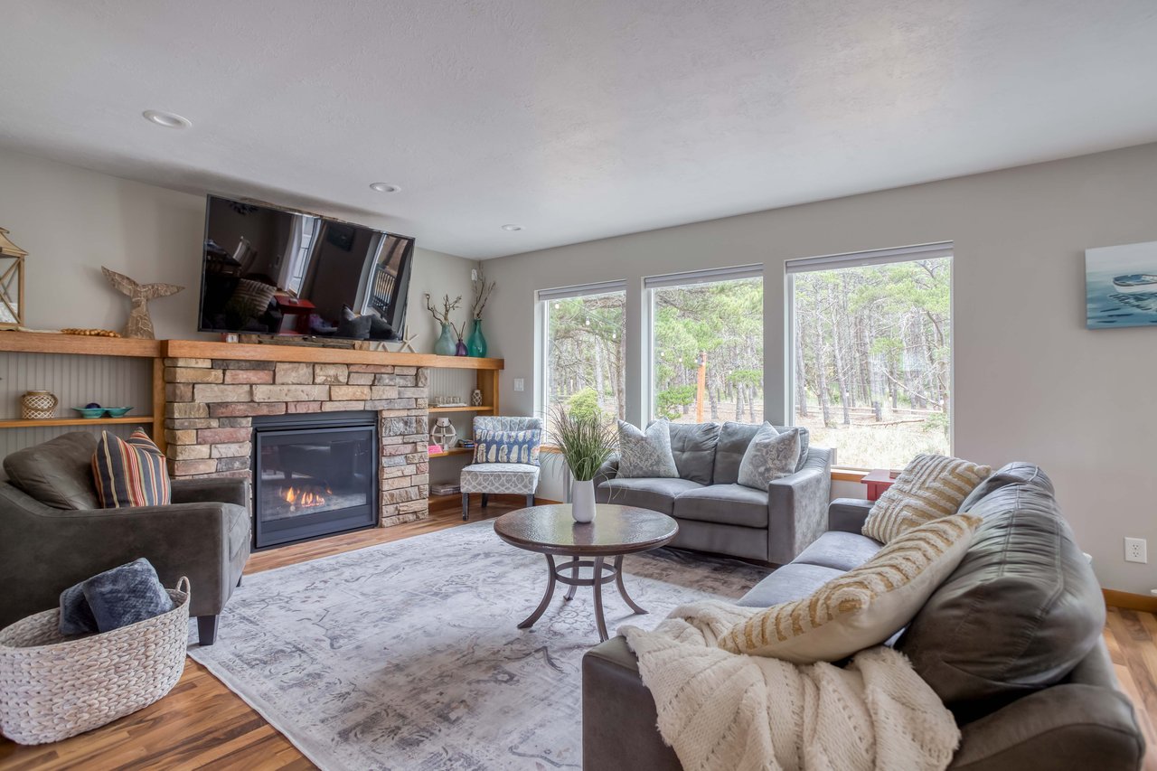 Living Room with Window Views