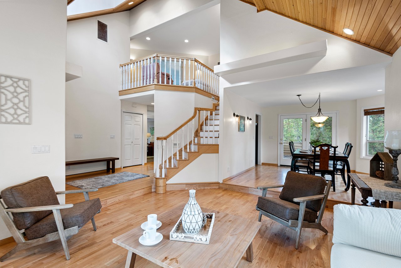 Beautiful Living Room with staircase