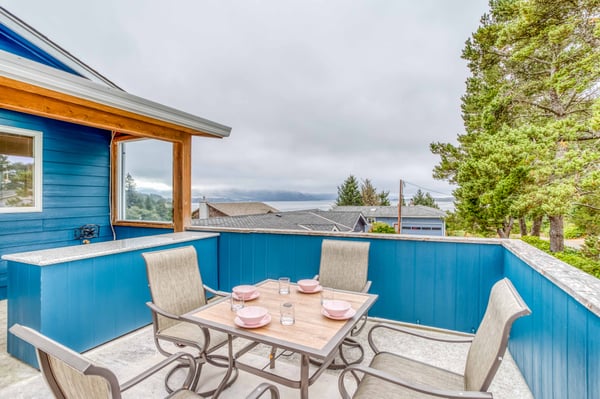 Balcony Views with seating and table