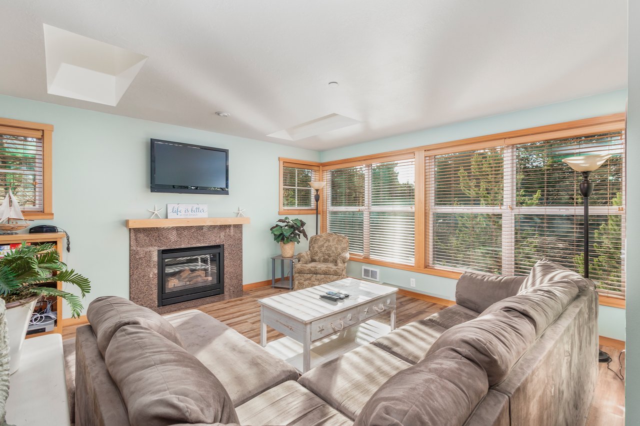 Living Room, Seating, Window, Fireplace, TV