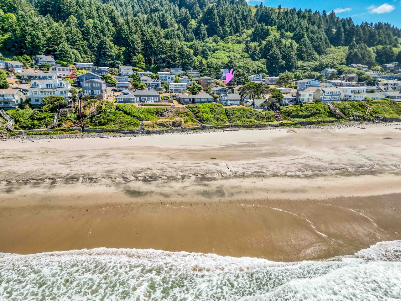 Drone shot from the beach