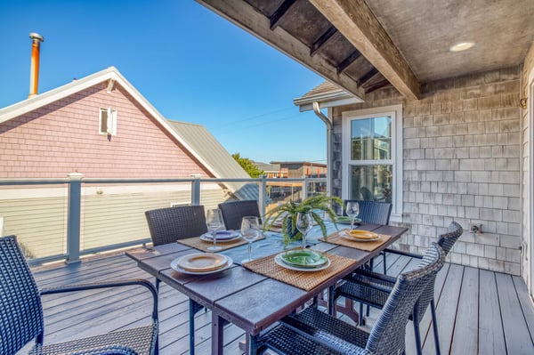 Top Level Deck space with seating and table