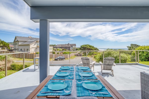 Patio Seating with cutlery