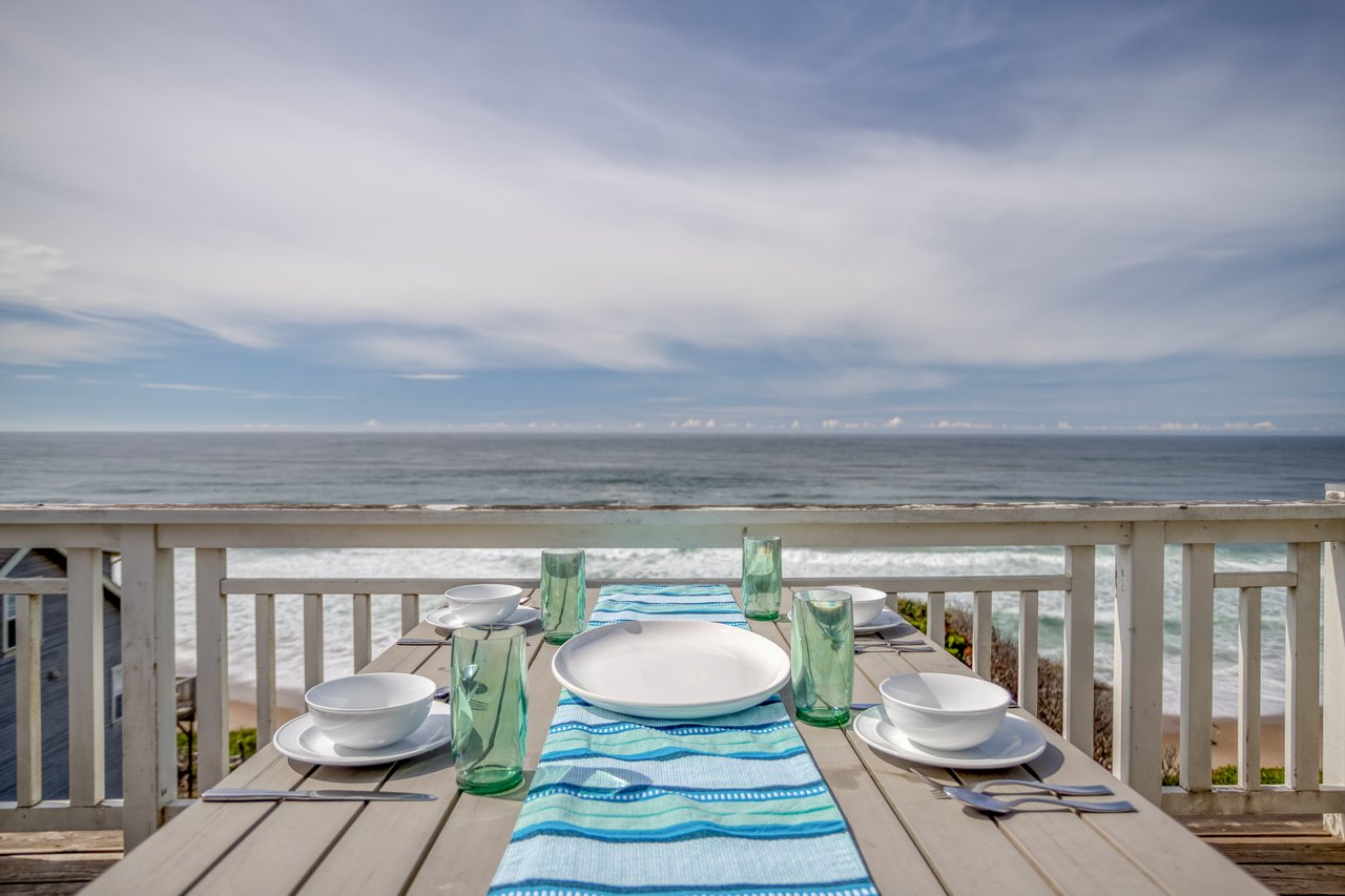 Outdoor Seating Area with cutlery