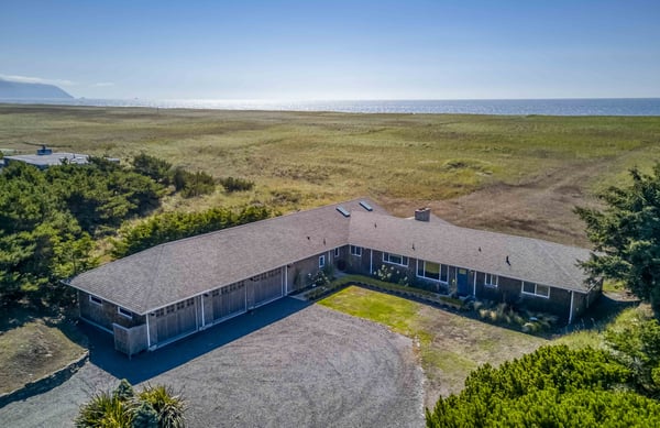 Aerial view looking southwest