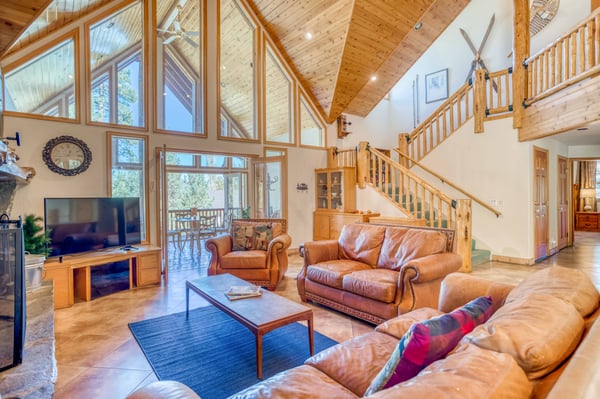 Living Room with Staircase