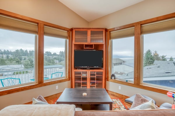 Living Room with a Flat-Screen TV