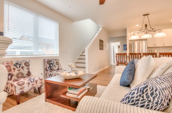 Living Room with Stairs