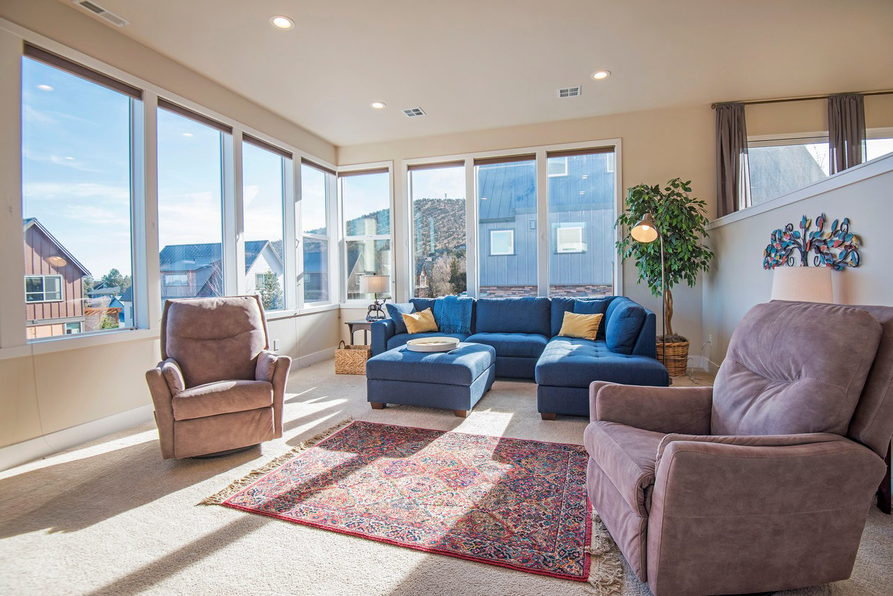 Living Room Seating Area with View