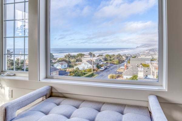 Living seating with beach view