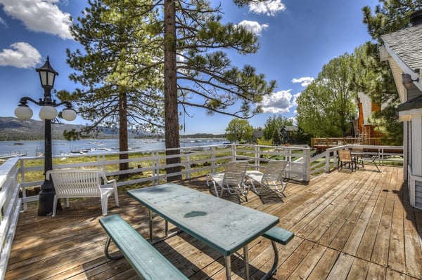 Backyard Deck with Lake View